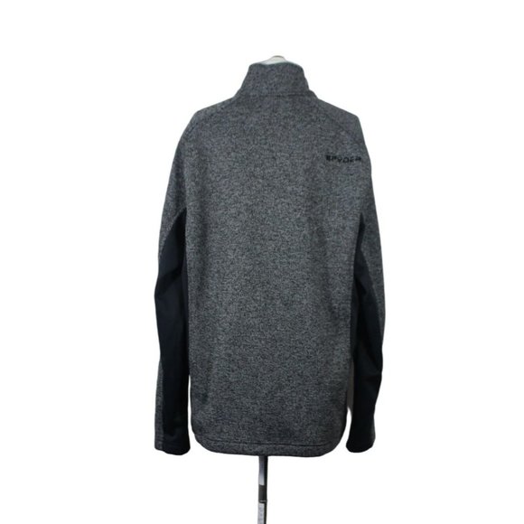 Spyder men's 1/2 zip front Gait knit fleece pullover jacket L - Picture 3 of 15